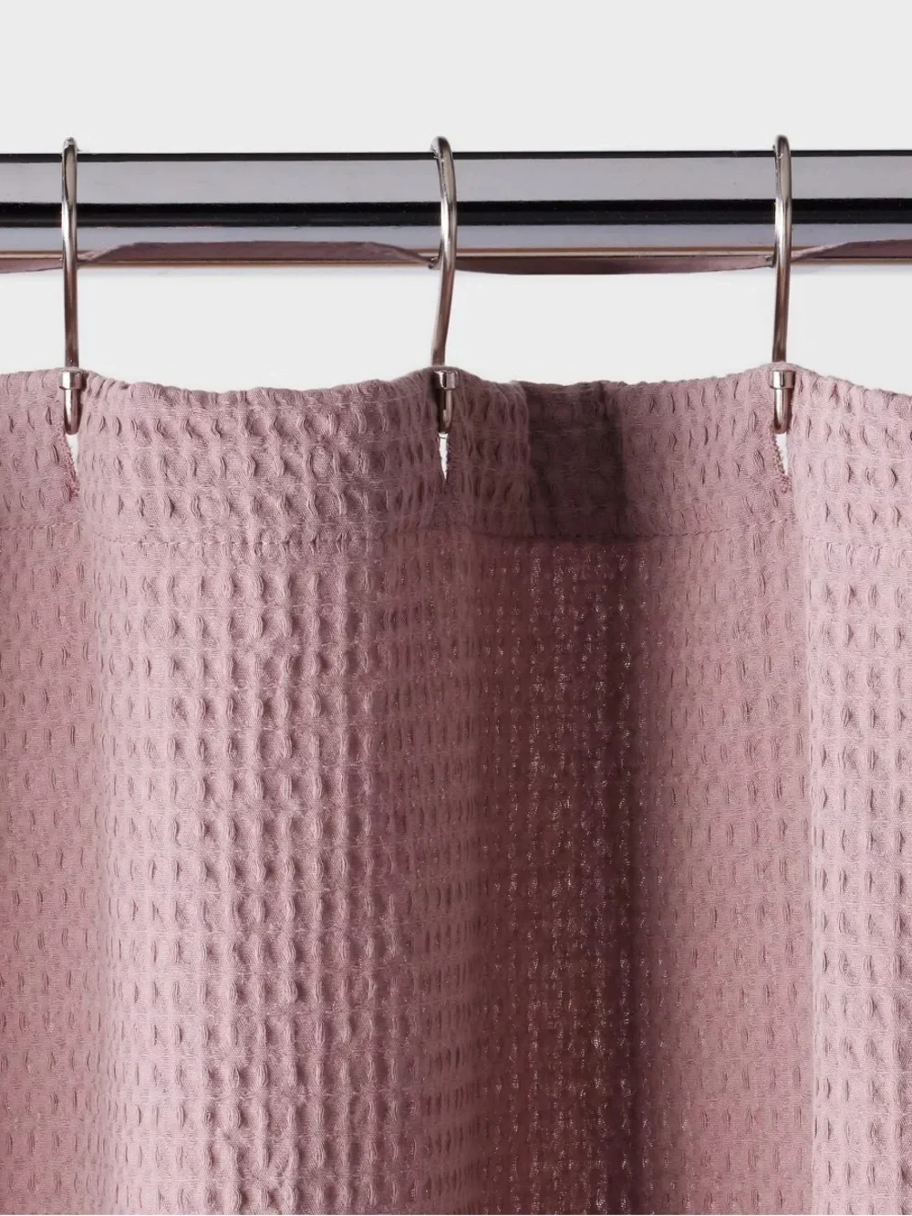 Threshold Waffle Weave Shower Curtain in Ash Rose